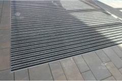 Tappeto tecnico in alluminio inserti alternati feltro e gomma - #1550