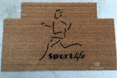 Zerbino personalizzato intarsiato a mano in cocco naturale - #1023