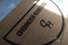 Zerbino personalizzato intarsiato a mano in cocco naturale - #1228