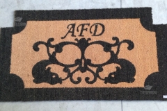 Zerbino personalizzato intarsiato a mano in cocco naturale - #1419