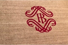 Zerbino personalizzato intarsiato a mano in cocco naturale - #1683