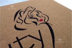 Zerbino personalizzato intarsiato a mano in cocco sintetico - #1097