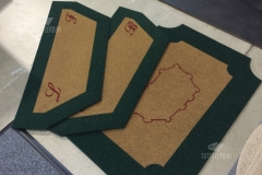 Zerbino personalizzato intarsiato a mano in cocco sintetico - #1191