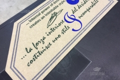 Zerbino personalizzato intarsiato a mano in cocco sintetico - #1239