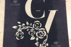 Zerbino personalizzato intarsiato a mano in cocco sintetico - #1418