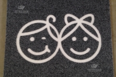 Zerbino personalizzato intarsiato a mano in cocco sintetico - #1420