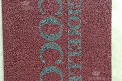 Zerbino personalizzato intarsiato a mano in ricciolo di vinile - #1063