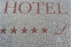 Zerbino personalizzato intarsiato a mano in ricciolo di vinile - #1703