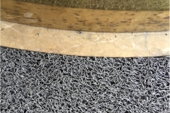 Zerbino personalizzato intarsiato a mano in ricciolo di vinile - #1704