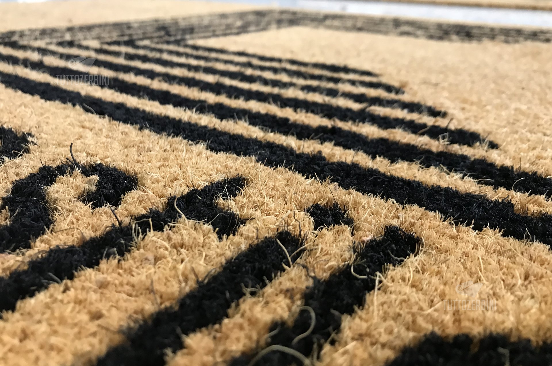 Zerbino personalizzato intarsiato a mano in cocco naturale - #6938