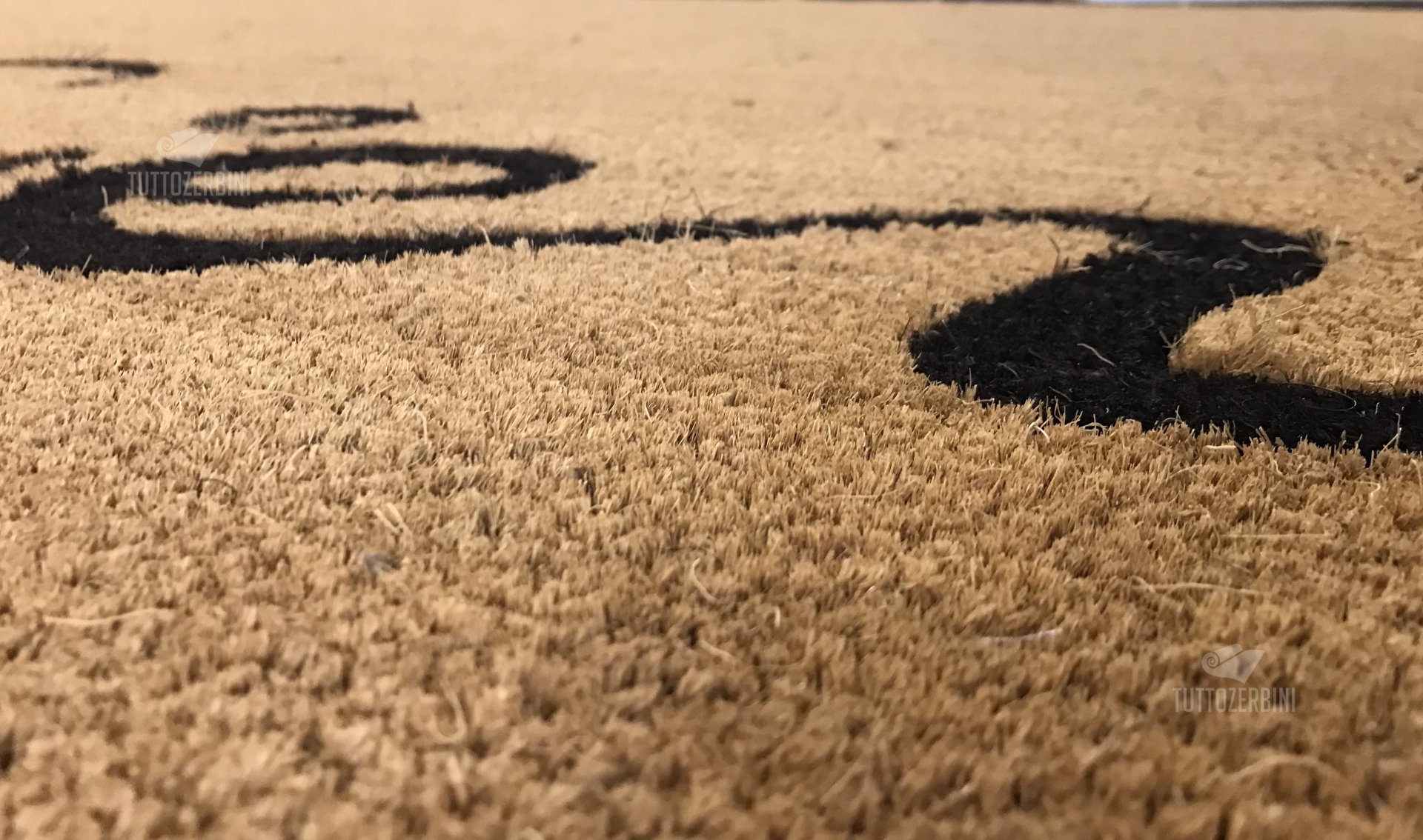 Zerbino personalizzato intarsiato a mano in cocco naturale - #7079