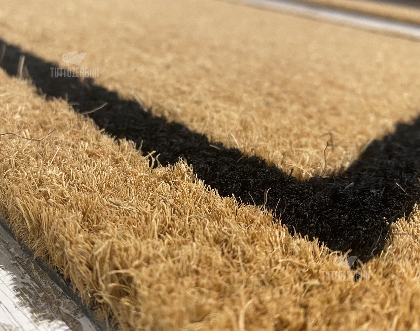 Zerbino personalizzato intarsiato a mano in cocco naturale - #7226