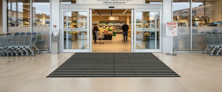 Tappeto tecnico in alluminio con spazzola
